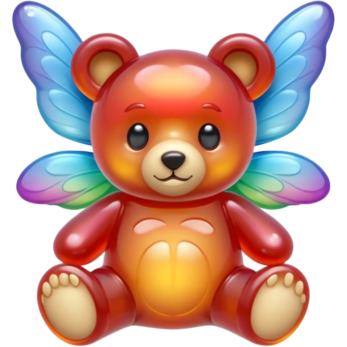 gummy teddy bear with fairy wings emoji