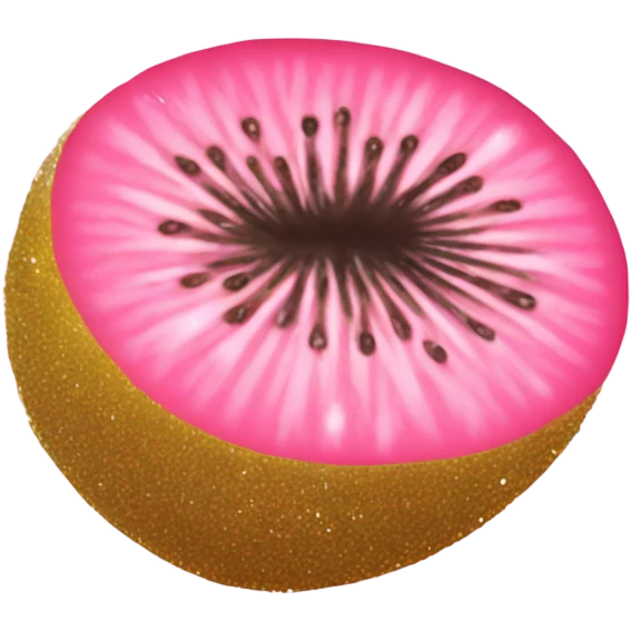 Pink kiwi with glitter  emoji