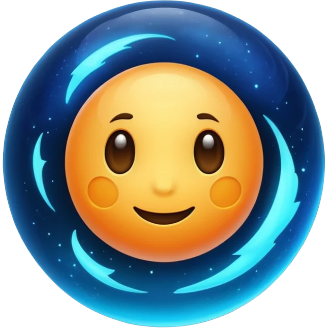 glowing planet emoji