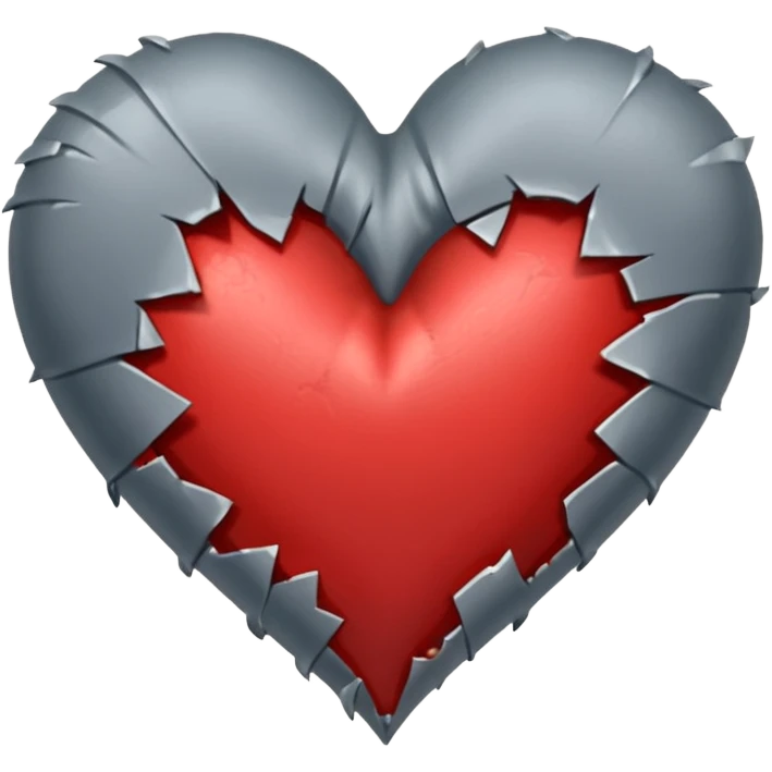 Gray broken satin heart  emoji