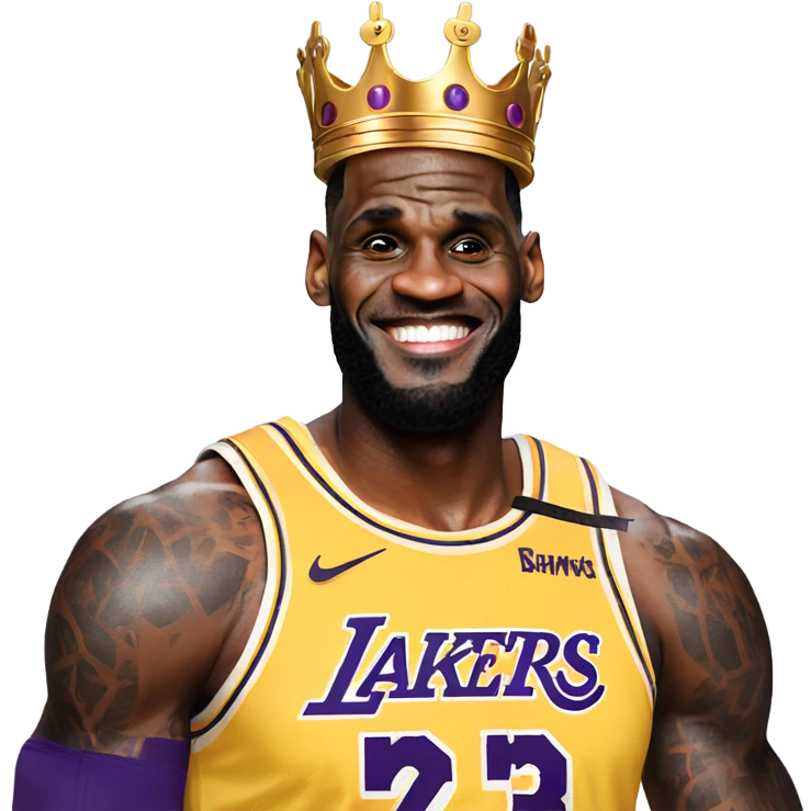 King lebron in lakers jersey emoji