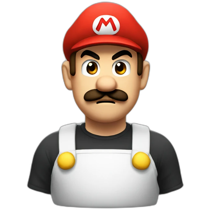 Mario, but he's moderately angry emoji