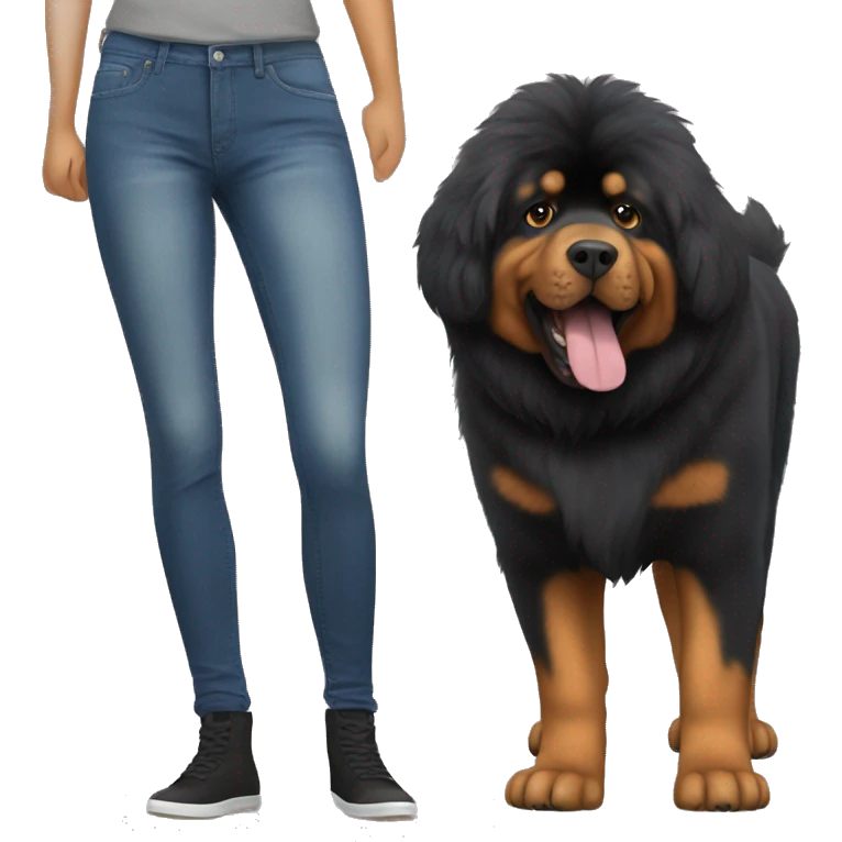  Tibetan Mastiff In skinny jeans emoji