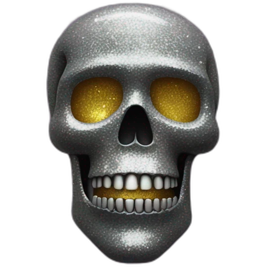 Glitter skull emoji