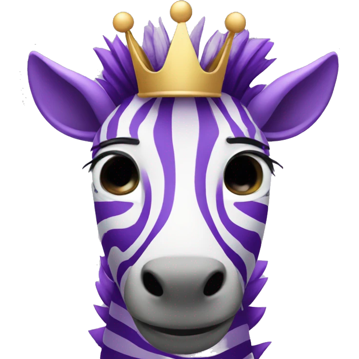 purple zebra with crown emoji