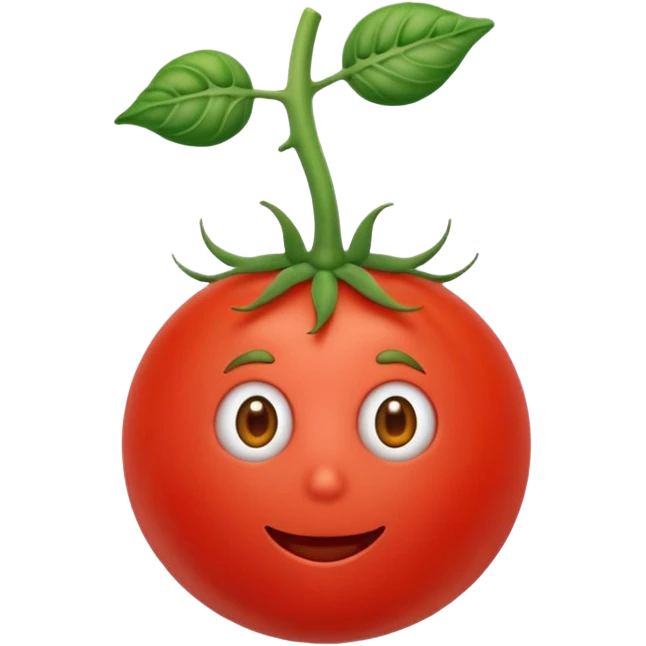 Eine Tomate mit Gesicht, armen, Beinen  emoji