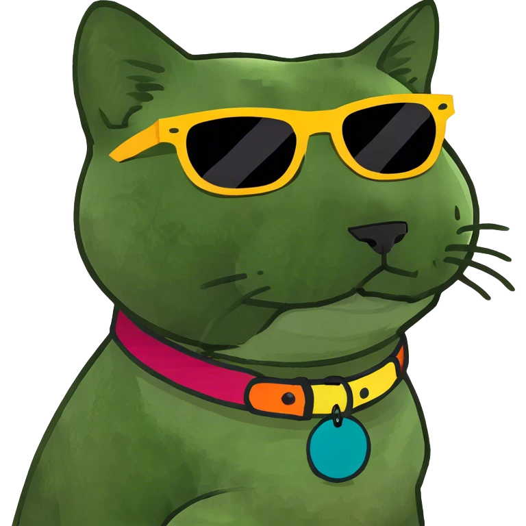 Cat with sunglasses emoji