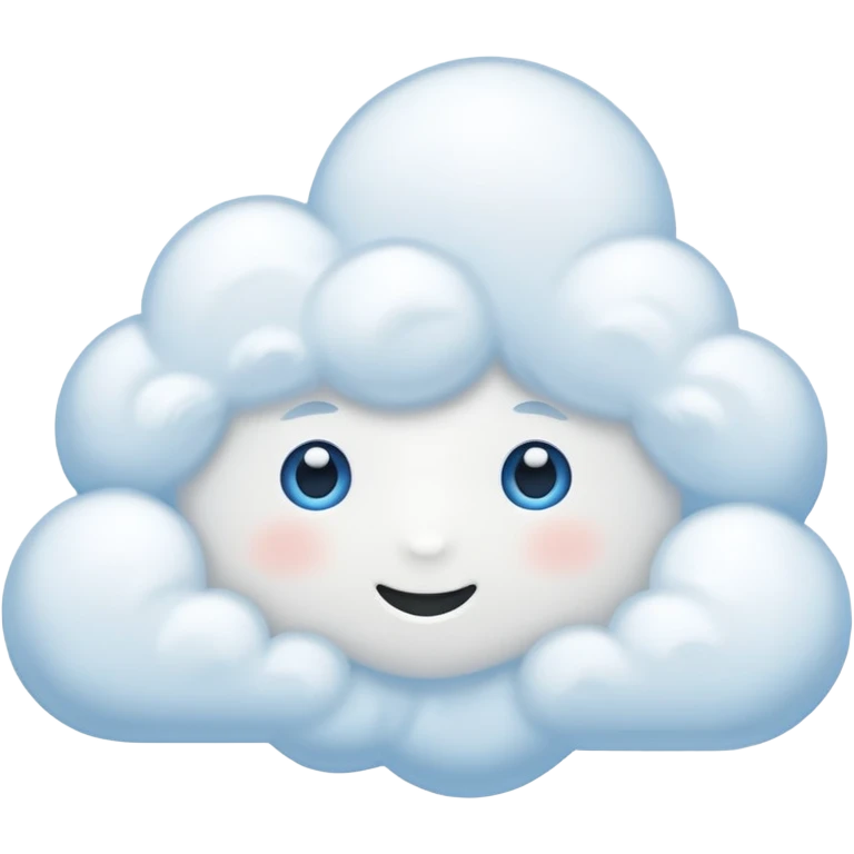 soft cloud with gentle edges in a blue sky, no face emoji