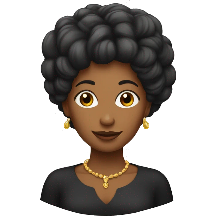 Maman reine avec cheveux noir emoji