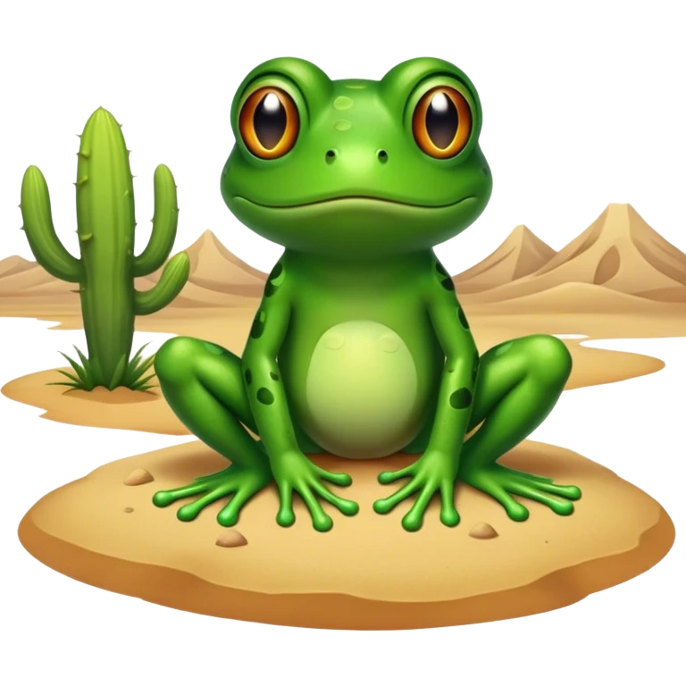 frog in desert land emoji
