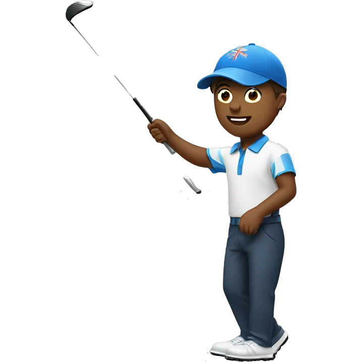 summer olympics boy golfing emoji