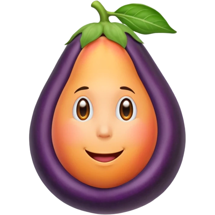 Peach in middle of eggplant  emoji