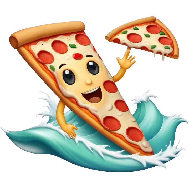 Pizza surfing emoji