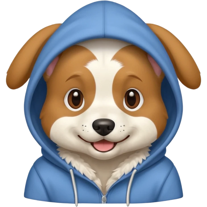 Dog in a hoodie emoji