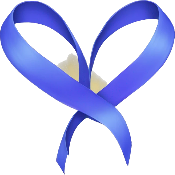 Blue ribbon fibromyalgia emoji