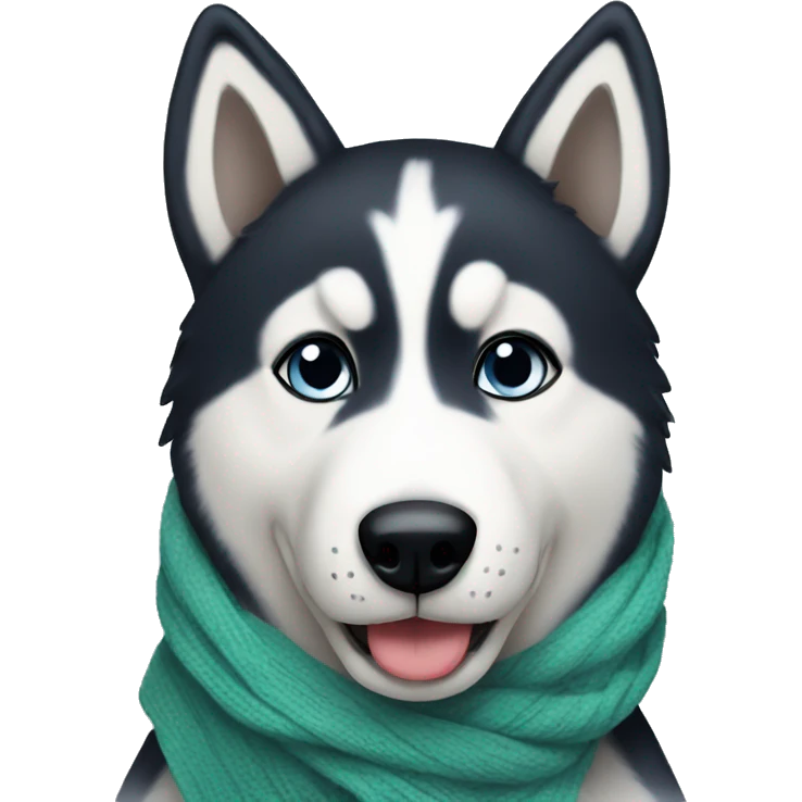 husky with scarf emoji