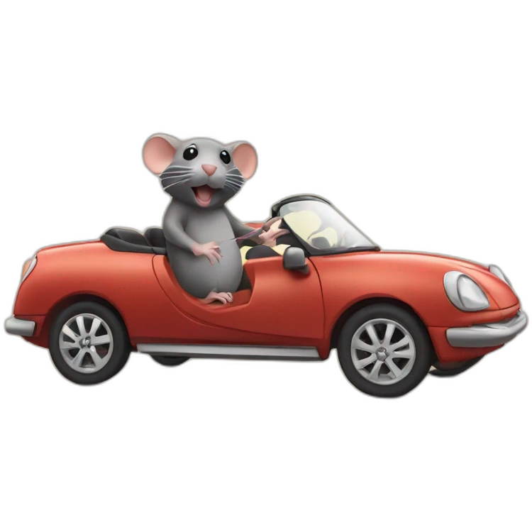 Rat dans une voiture emoji