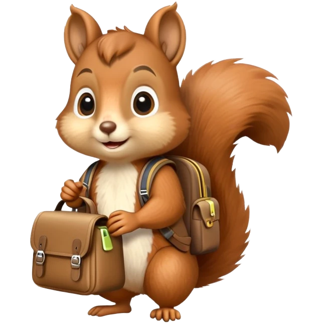 squirel with a school bag emoji