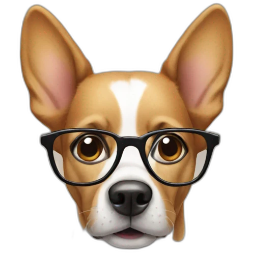 Dog with glasses emoji