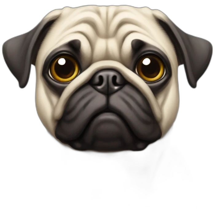 pug like a robot emoji