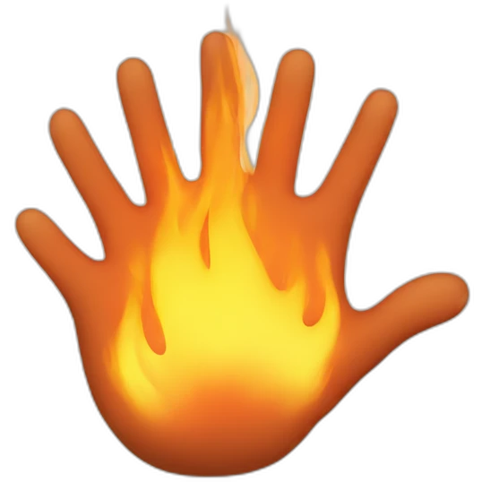 Two Hands on fire emoji