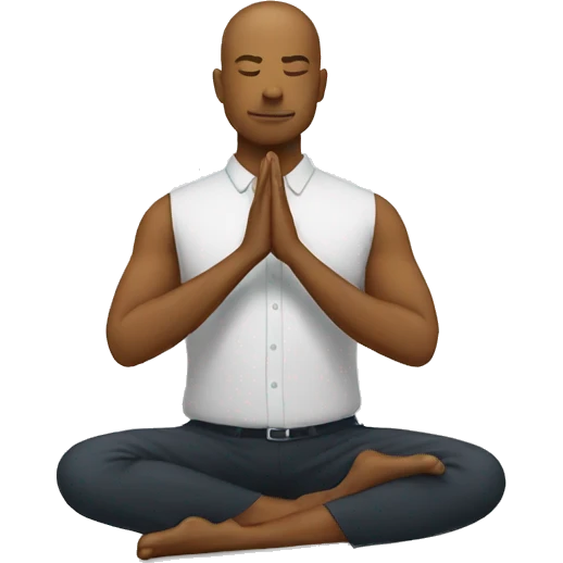 businessman meditating emoji