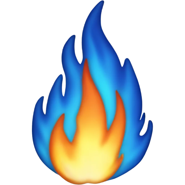 Blue fire emoji
