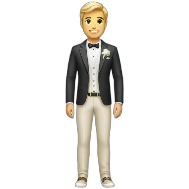 male beach Wedding planner emoji