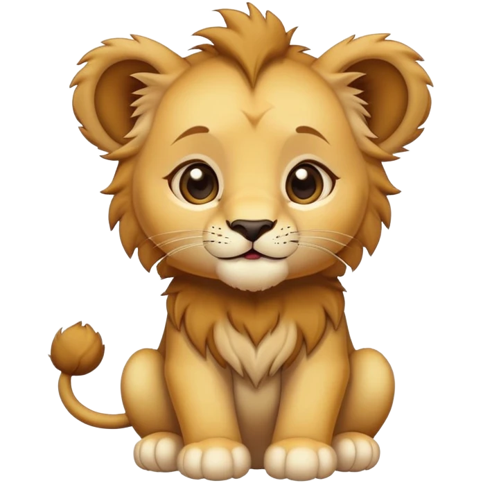 cute baby lion cub emoji