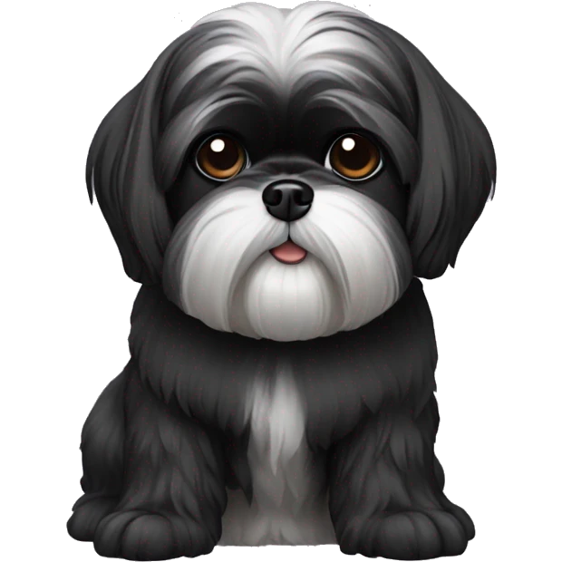 black Shih-Tzu emoji