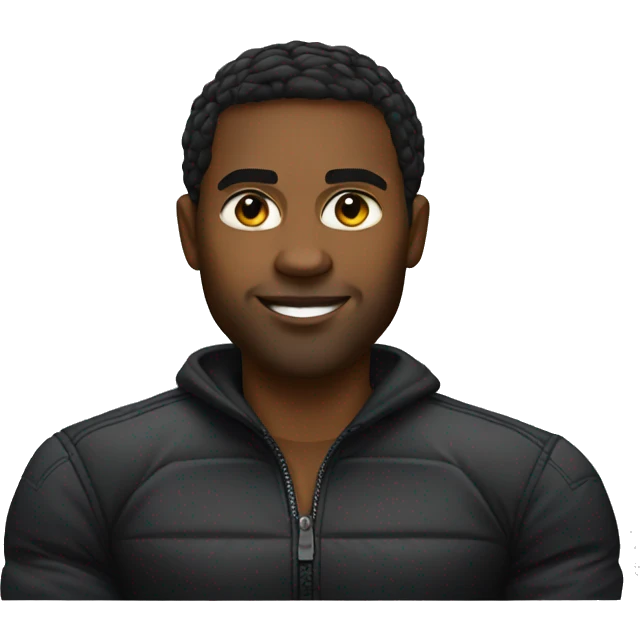Black man in a dodge challenger hellcat emoji
