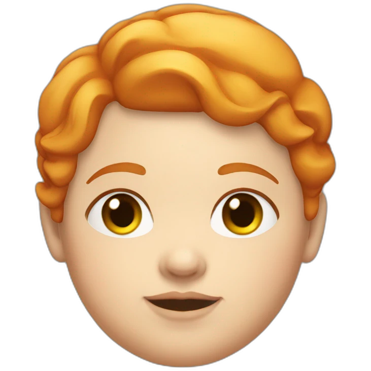 fat ginger girl with short hair emoji