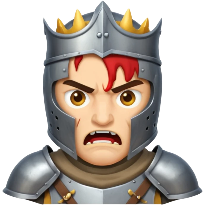 A knight in rage emoji