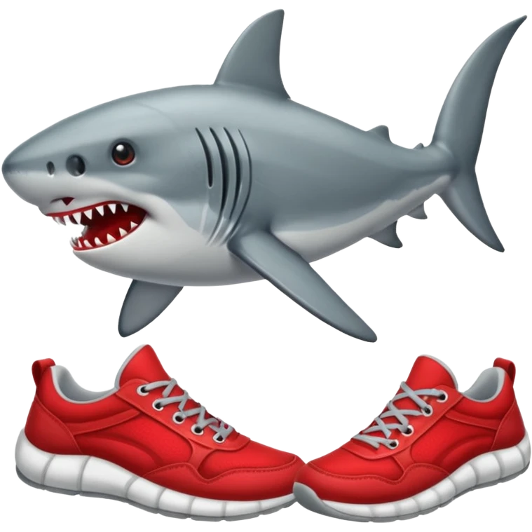 Tiburón con zapatillas  emoji