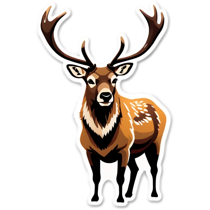 A caribou with a name tag that says “I am Louis” emoji