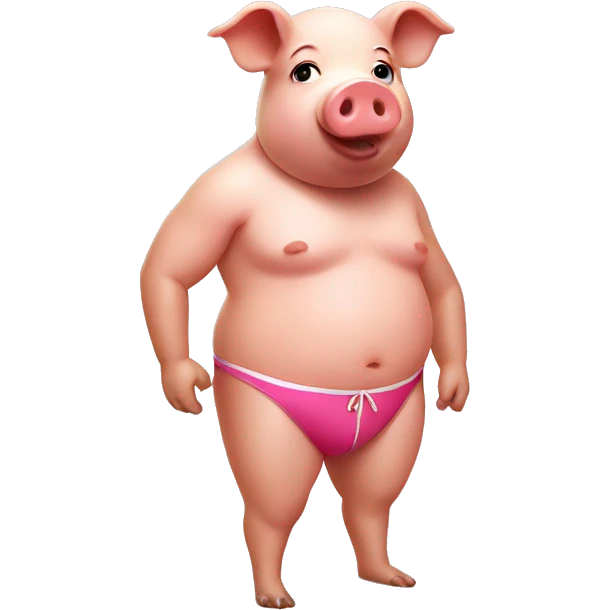 Pig in bathing suit  emoji
