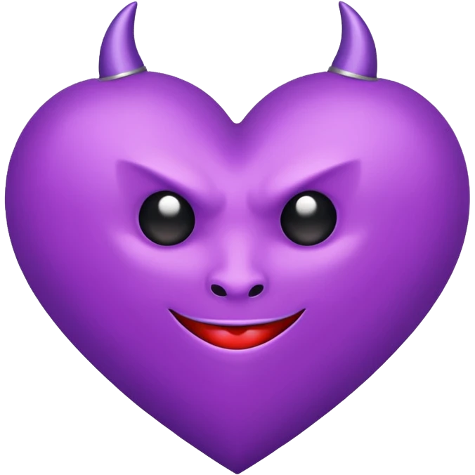 devil solitaire symbol heart purple emoji