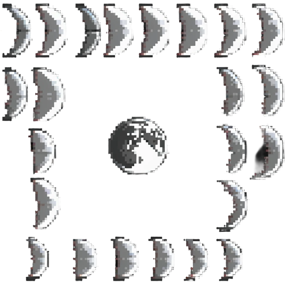 moon phases throughout a month cycle emoji