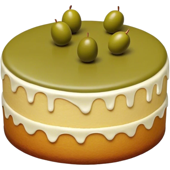 olive color cake emoji