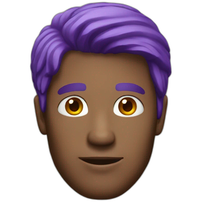 A man with purple hair emoji