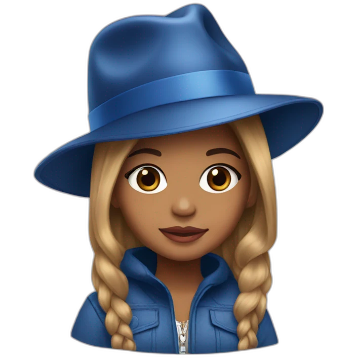blue Ivy with a hat on emoji
