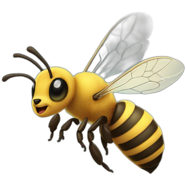 flying honeybee, full body emoji