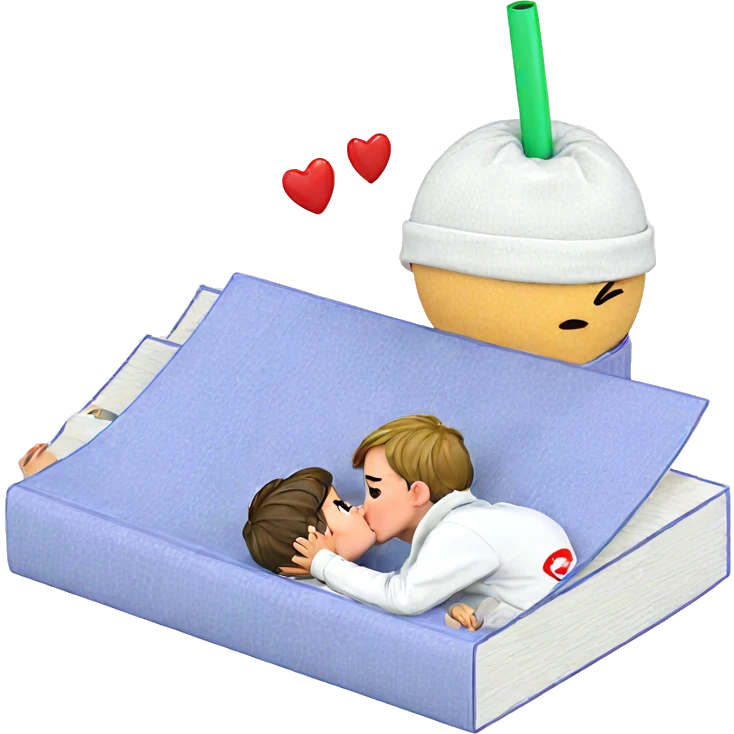 boys sharing a tender kiss emoji