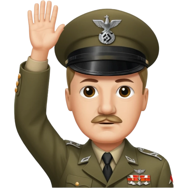 Hitler with arm straight raised emoji
