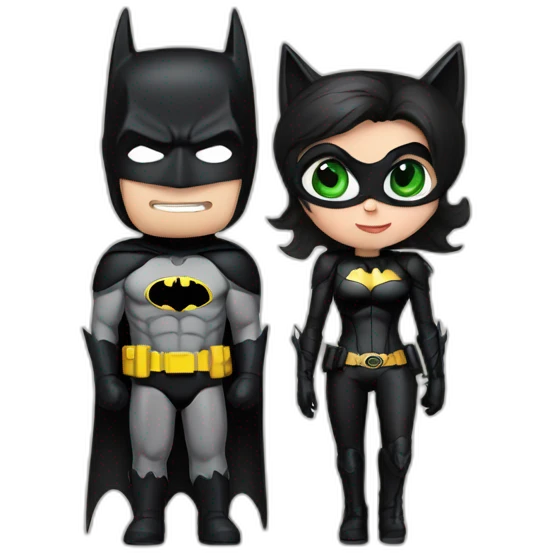 Batman and catwoman emoji