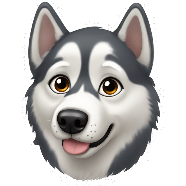 Husky doodle dog floppy ears emoji