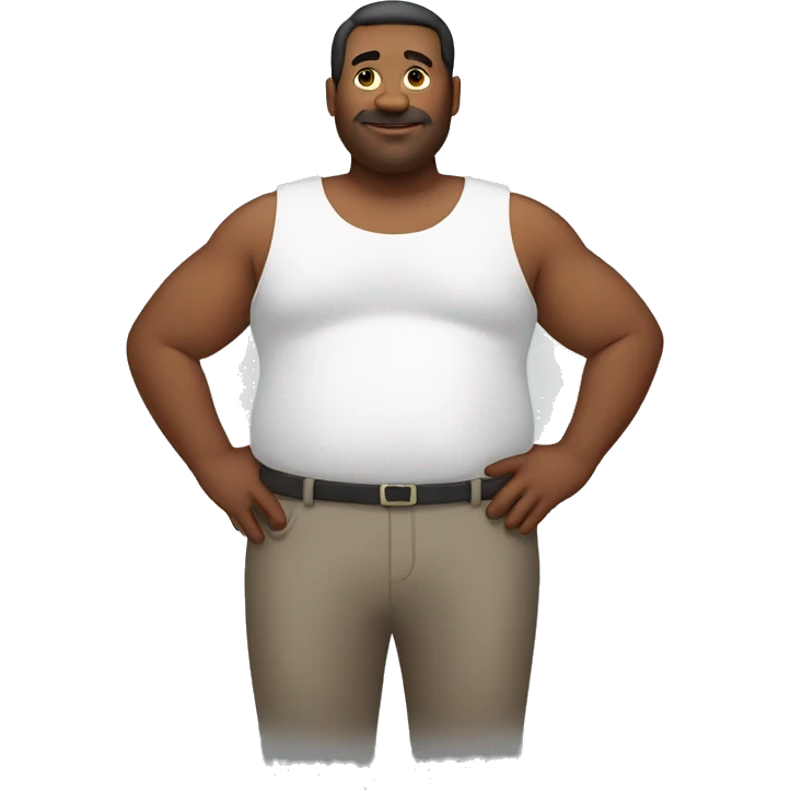 Man with and over belly emoji