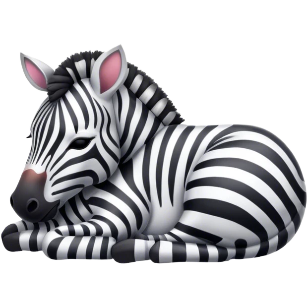 Sleeping zebra emoji