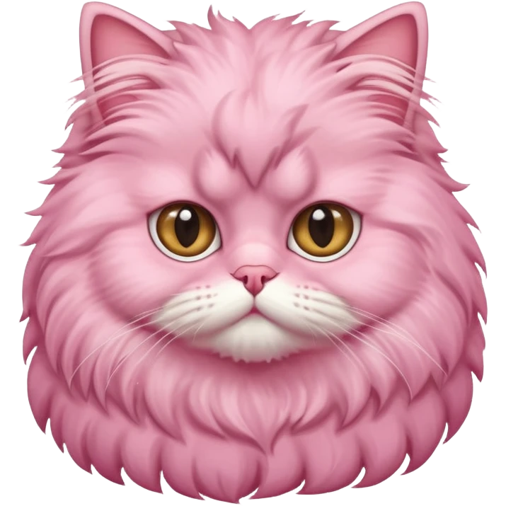 pink cute persian cat emoji