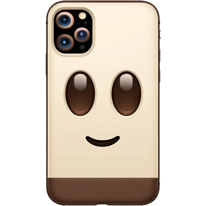 iPhone 15 Pro Color Cream and dark brown emoji